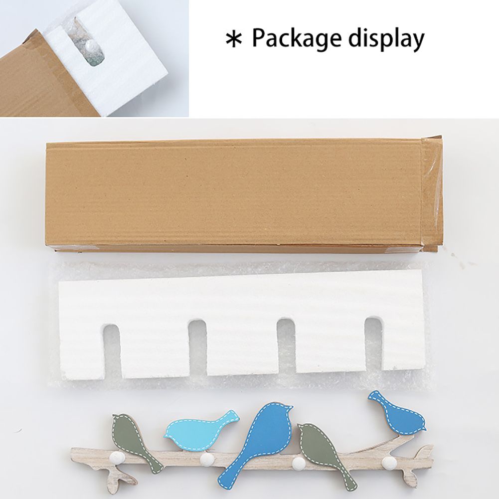 Wooden Wall Mounted Bird Hooks Wall Decoration Wall Hanging Clothes Hook - Image 3
