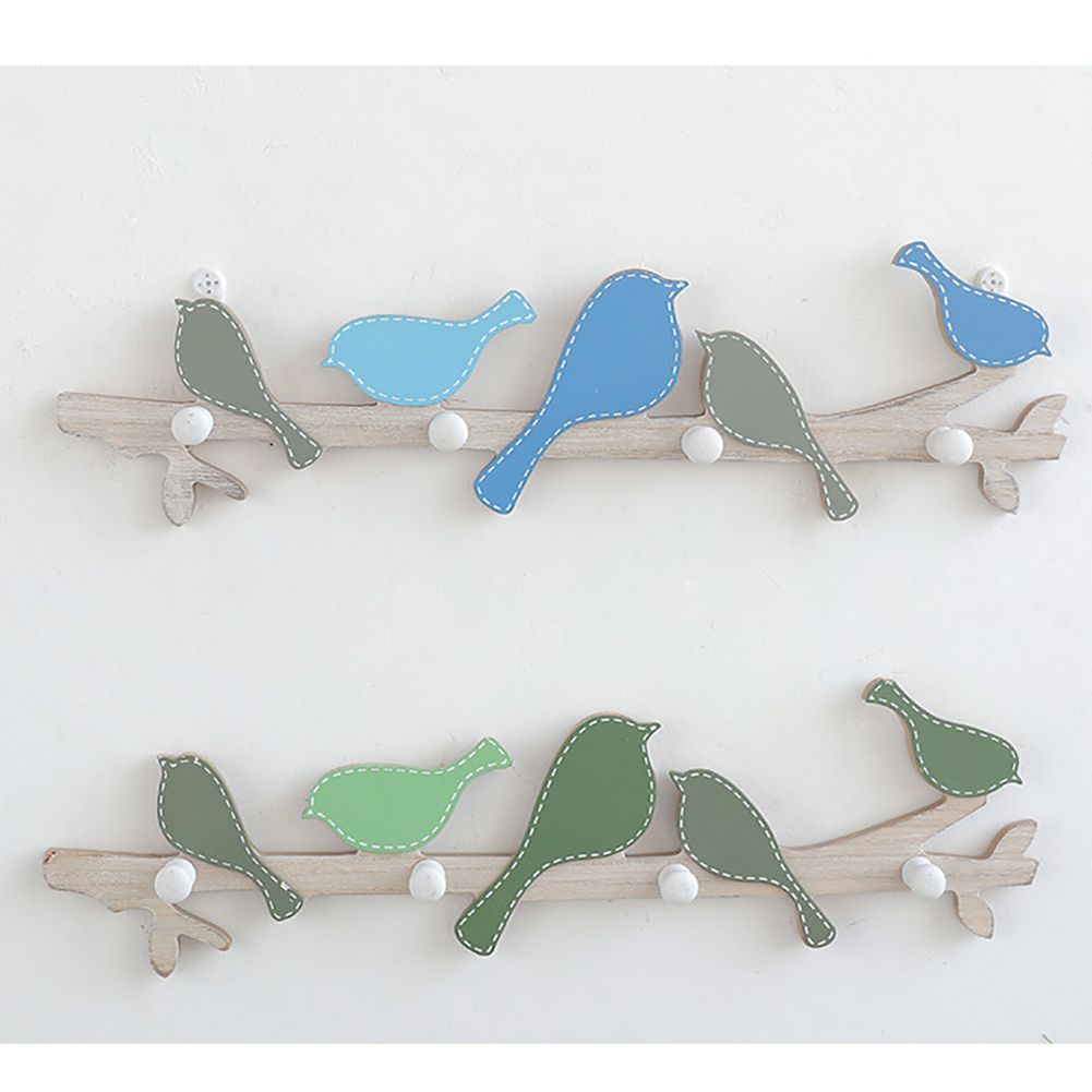 Wooden Wall Mounted Bird Hooks Wall Decoration Wall Hanging Clothes Hook - Image 6