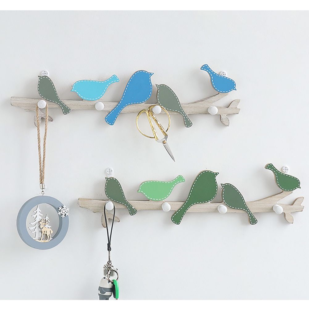 Wooden Wall Mounted Bird Hooks Wall Decoration Wall Hanging Clothes Hook - Image 7