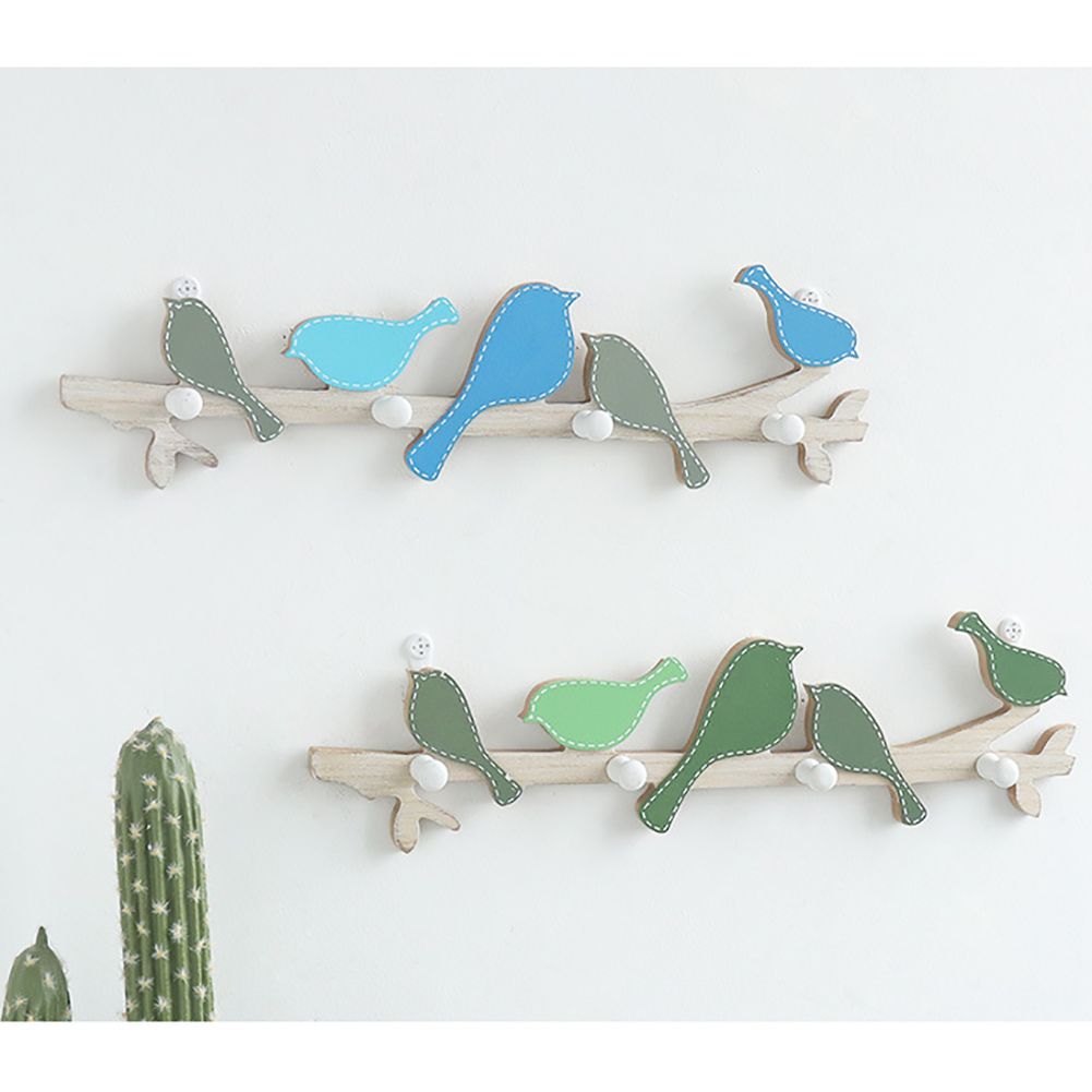 Wooden Wall Mounted Bird Hooks Wall Decoration Wall Hanging Clothes Hook - Image 8