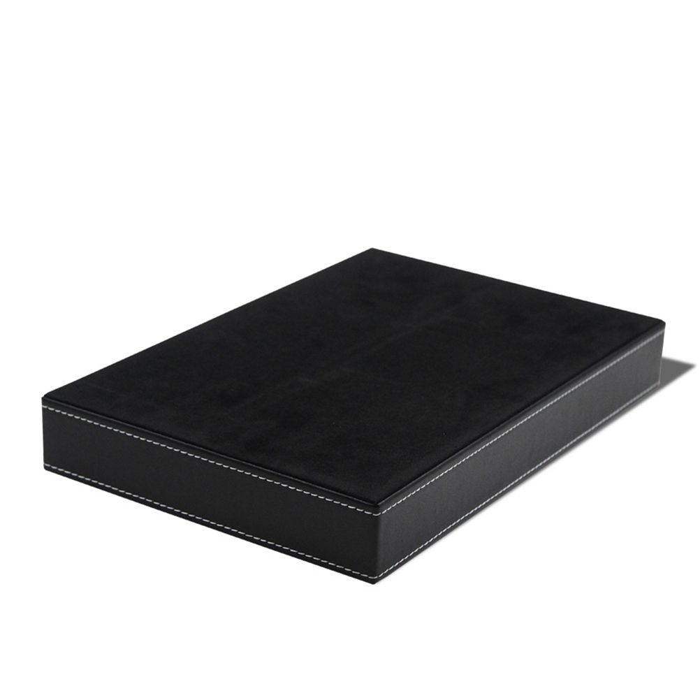 4 Compartments Leatherette Valet Tray Desk Dresser Top Organizer Box for Wallets Coins Keys and Jewelry - Image 2