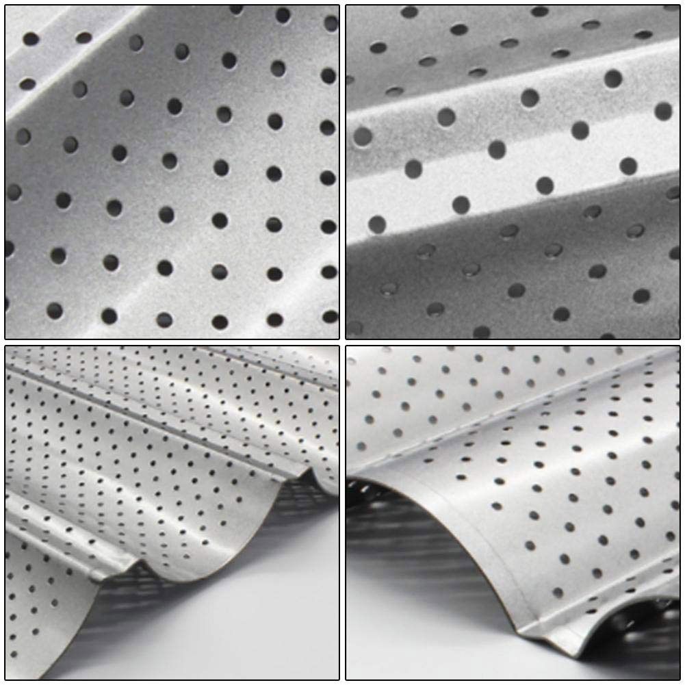 2 Slot Baguette Baking Tray Nonstick Bread Baking Tray Stainless Steel Baking Pan - Image 7
