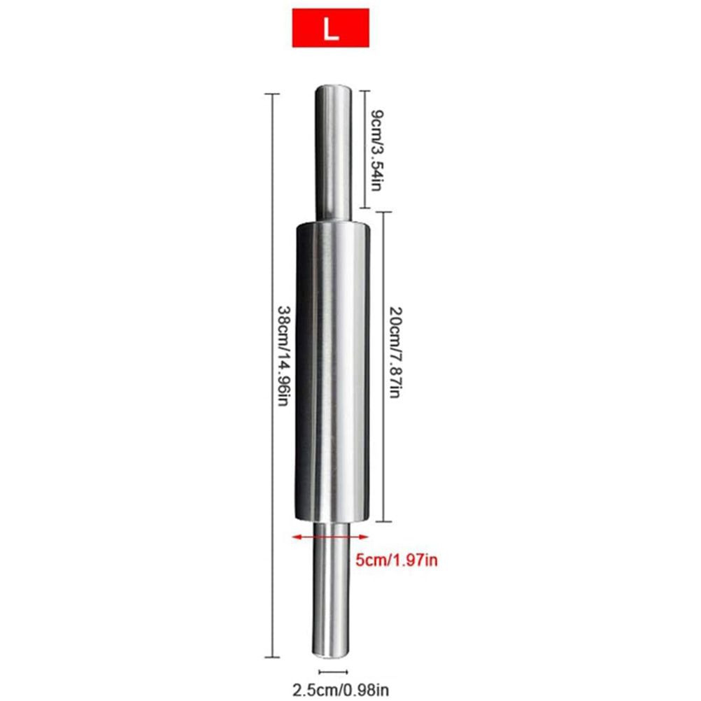 Stainless Steel Rolling Pin Non Stick Rolling Pin for Baking Dough Pizza Pie Baking Making Tool Kitchen Accessories - Image 2