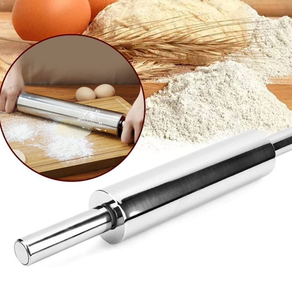 Stainless Steel Rolling Pin Non Stick Rolling Pin for Baking Dough Pizza Pie Baking Making Tool Kitchen Accessories - Image 3