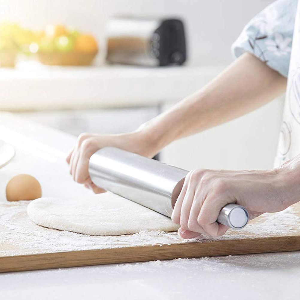 Stainless Steel Rolling Pin Non Stick Rolling Pin for Baking Dough Pizza Pie Baking Making Tool Kitchen Accessories - Image 4