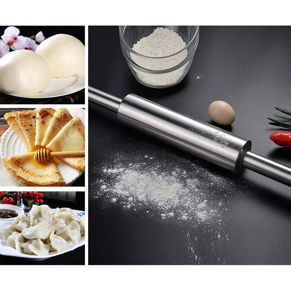 Stainless Steel Rolling Pin Non Stick Rolling Pin for Baking Dough Pizza Pie Baking Making Tool Kitchen Accessories - Image 6