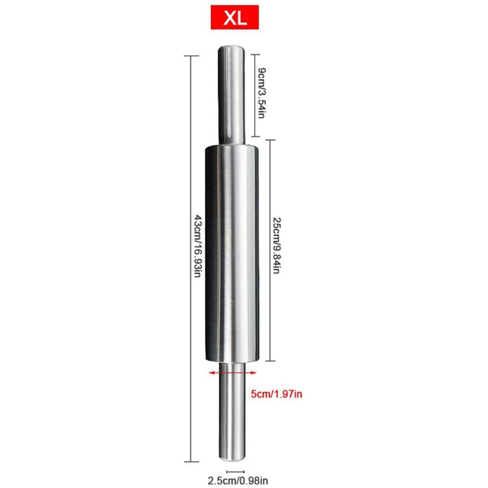 Stainless Steel Rolling Pin Non Stick Rolling Pin for Baking Dough Pizza Pie Baking Making Tool Kitchen Accessories - Image 1