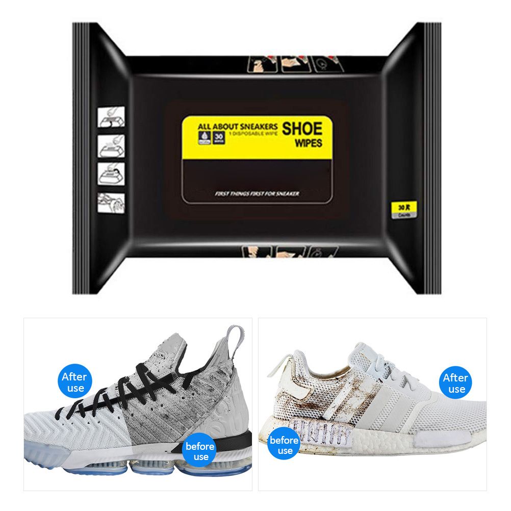 Shoe Cleaning Wipes Disposable Leather Cleaning Wipes Portable Shoe Shine Wipes - Image 1