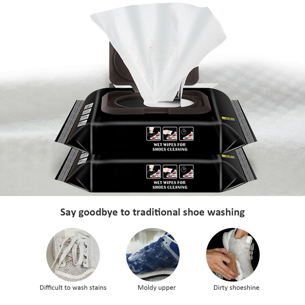 Shoe Cleaning Wipes Disposable Leather Cleaning Wipes Portable Shoe Shine Wipes - Image 4