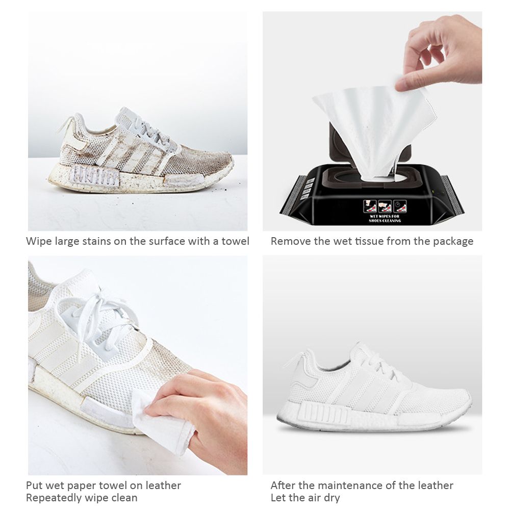 Shoe Cleaning Wipes Disposable Leather Cleaning Wipes Portable Shoe Shine Wipes - Image 5