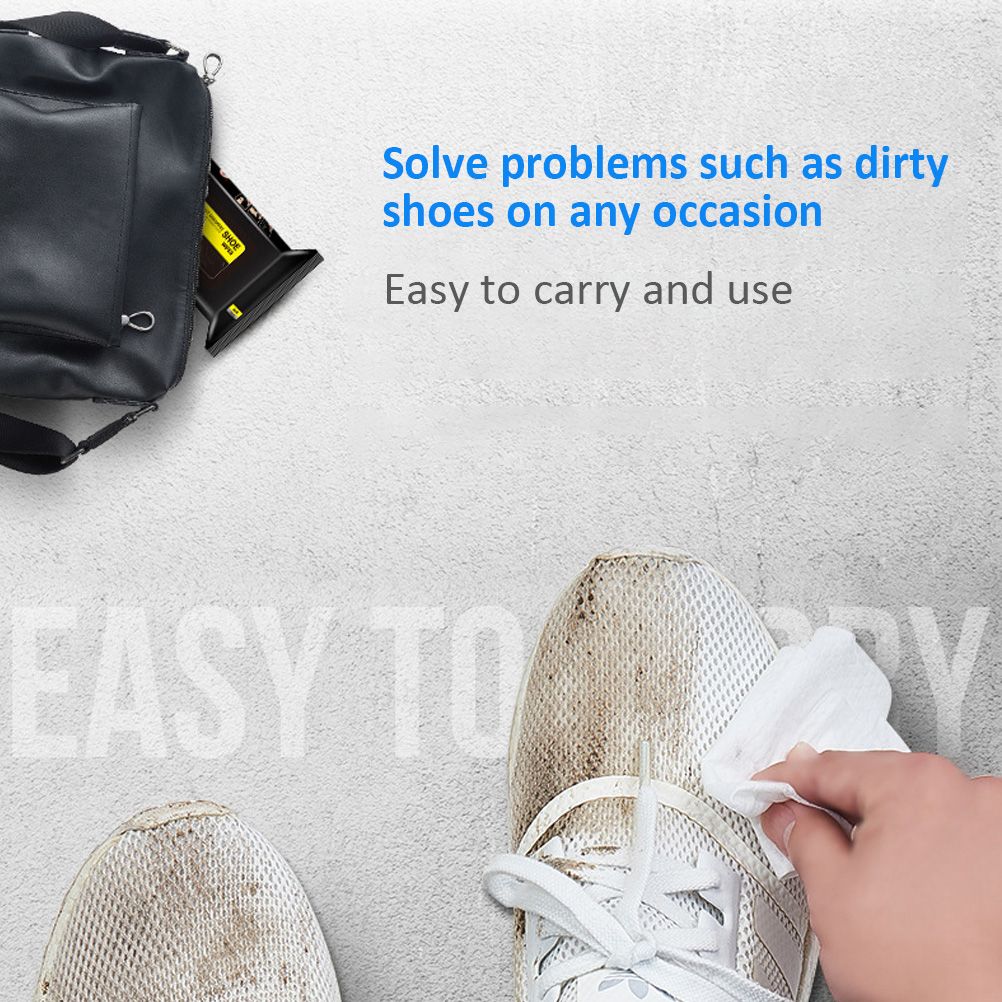 Shoe Cleaning Wipes Disposable Leather Cleaning Wipes Portable Shoe Shine Wipes - Image 6