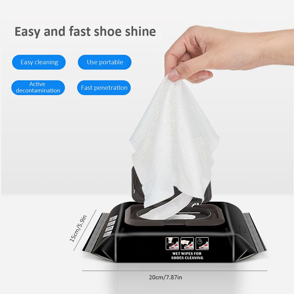 Shoe Cleaning Wipes Disposable Leather Cleaning Wipes Portable Shoe Shine Wipes - Image 8