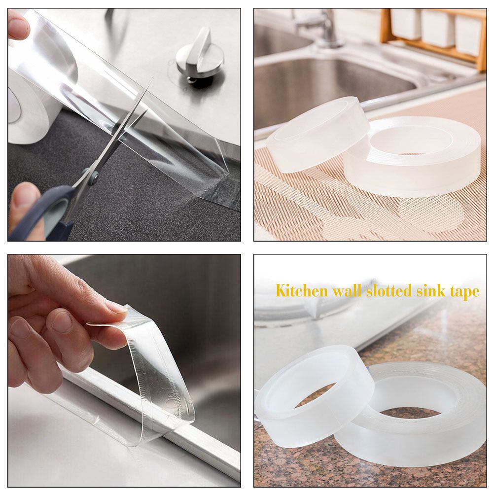 Kitchen Sink Waterproof Mildew Strong Self Adhesive Transparent Tape Bathroom Pool Water Sealing Tape - Image 5