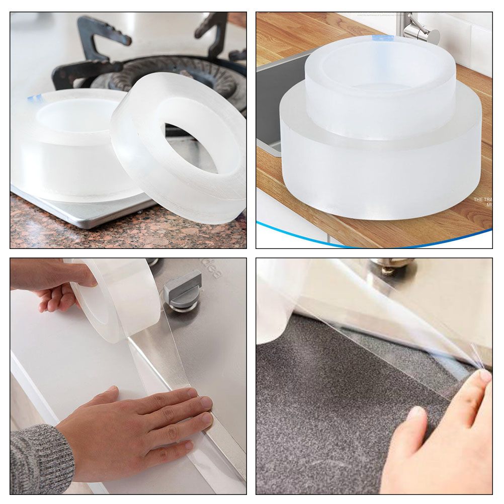 Kitchen Sink Waterproof Mildew Strong Self Adhesive Transparent Tape Bathroom Pool Water Sealing Tape - Image 6