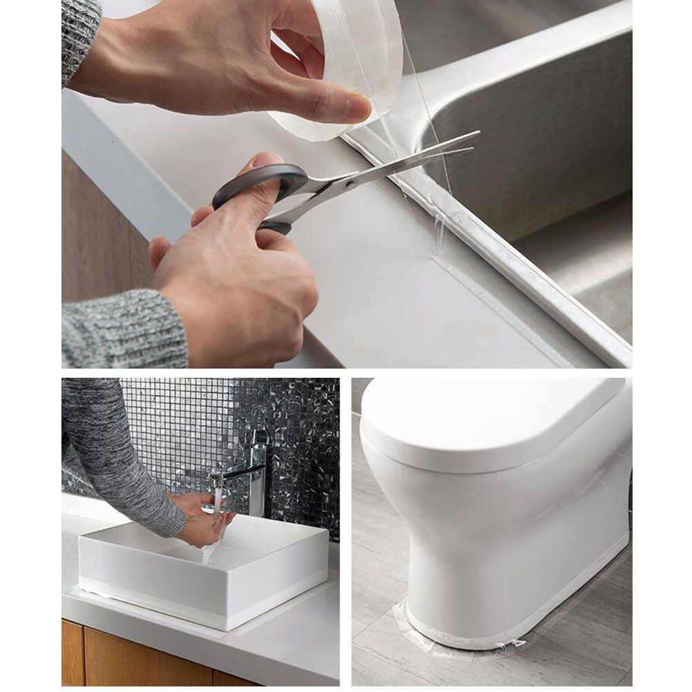 Kitchen Sink Waterproof Mildew Strong Self Adhesive Transparent Tape Bathroom Pool Water Sealing Tape - Image 7