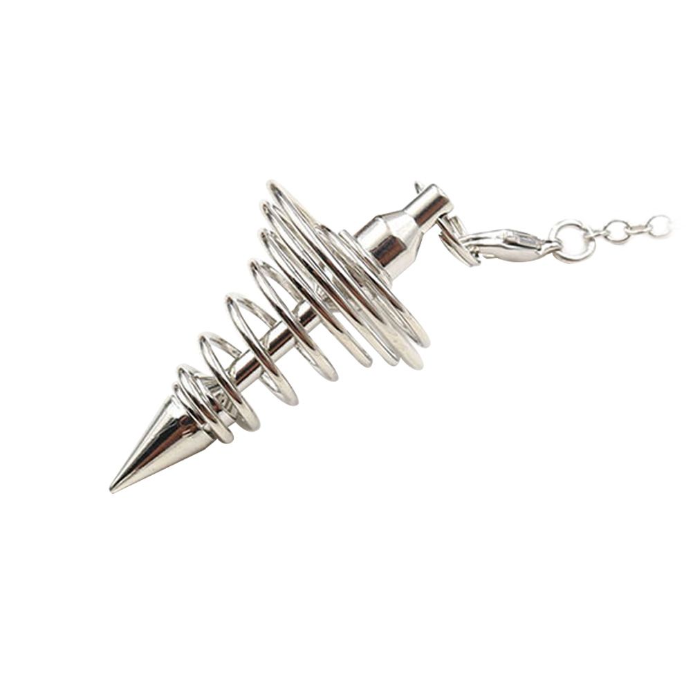 Metal Spiritual Pendulum for Divination Threaded Dowsing Pendulum Healing Pendulum Chain - Image 2