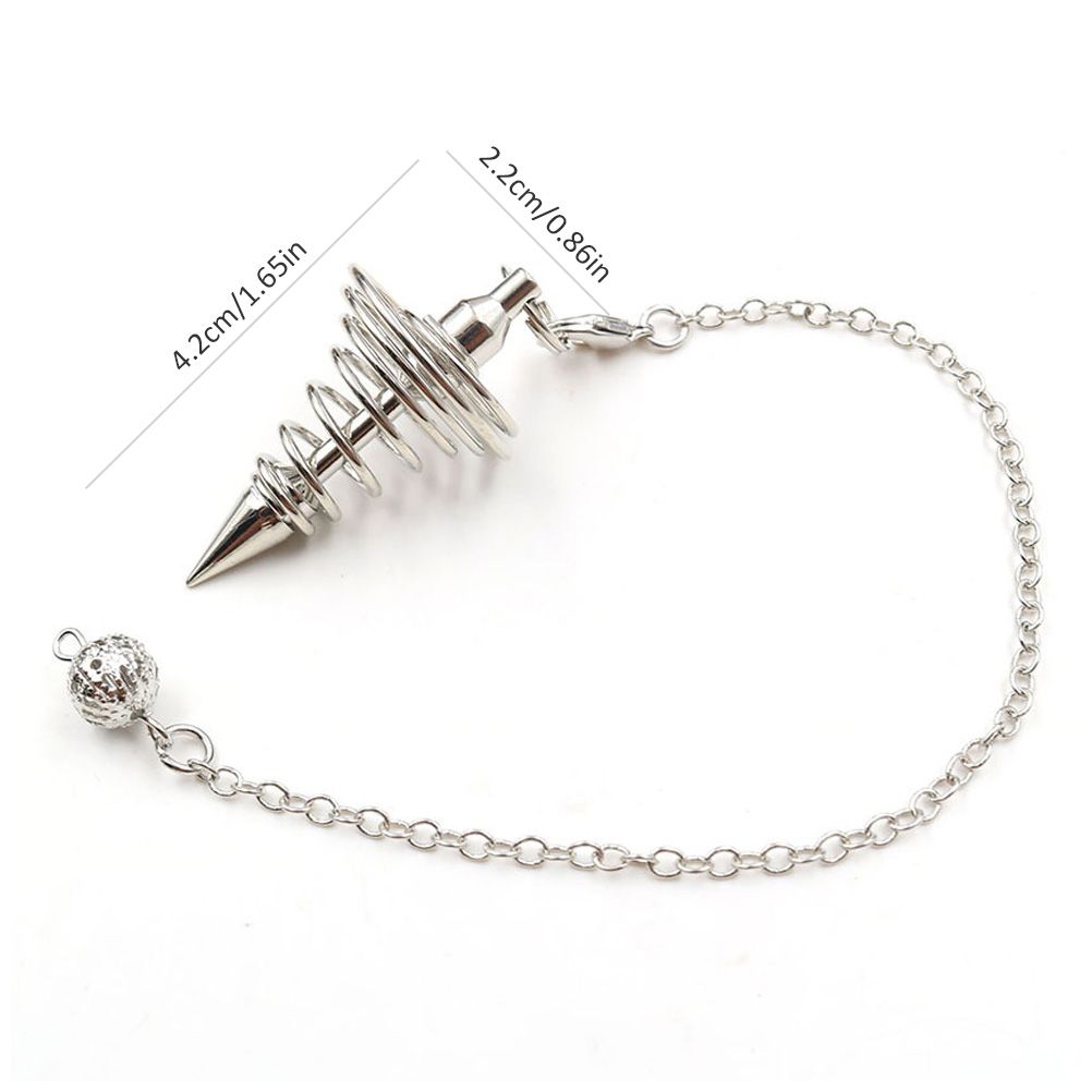 Metal Spiritual Pendulum for Divination Threaded Dowsing Pendulum Healing Pendulum Chain - Image 3