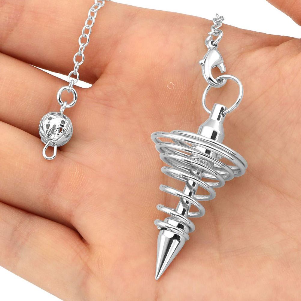 Metal Spiritual Pendulum for Divination Threaded Dowsing Pendulum Healing Pendulum Chain - Image 5