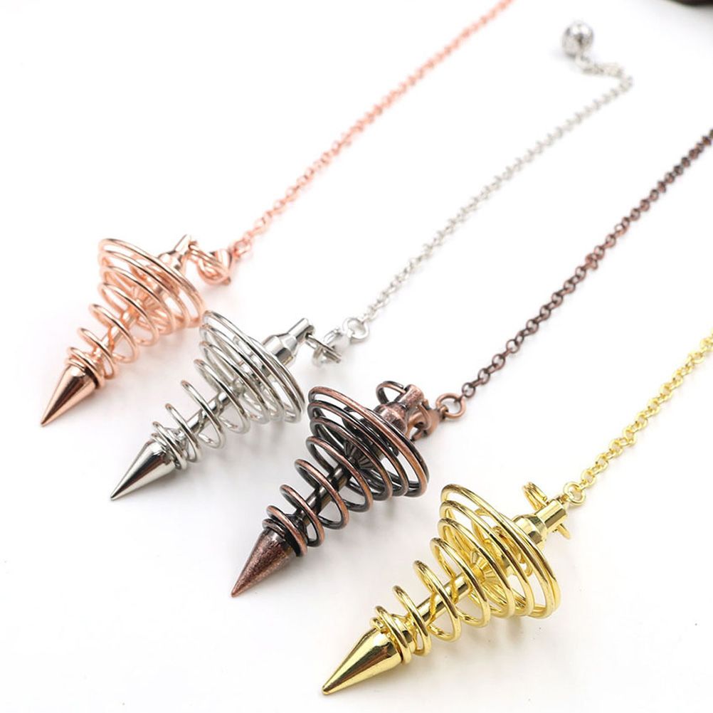 Metal Spiritual Pendulum for Divination Threaded Dowsing Pendulum Healing Pendulum Chain - Image 6