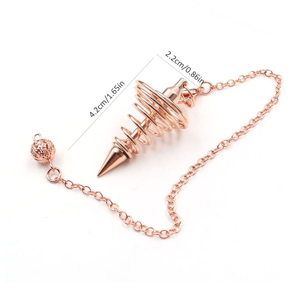 Metal Spiritual Pendulum for Divination Threaded Dowsing Pendulum Healing Pendulum Chain - Image 2