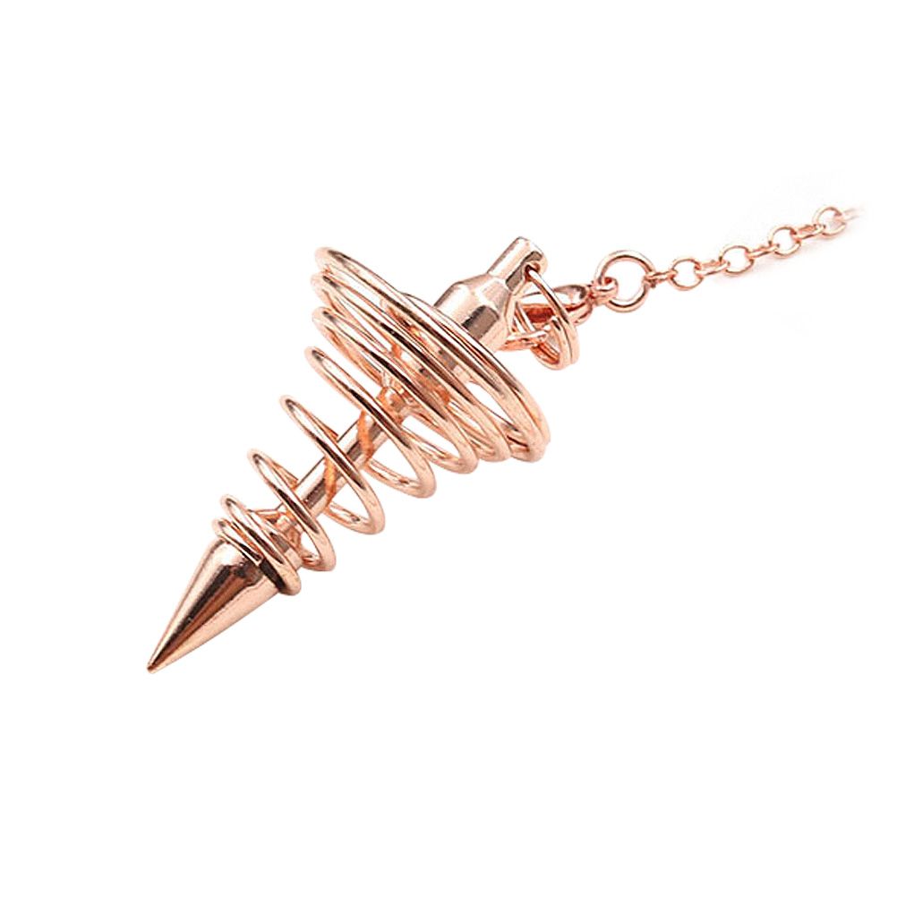 Metal Spiritual Pendulum for Divination Threaded Dowsing Pendulum Healing Pendulum Chain - Image 6