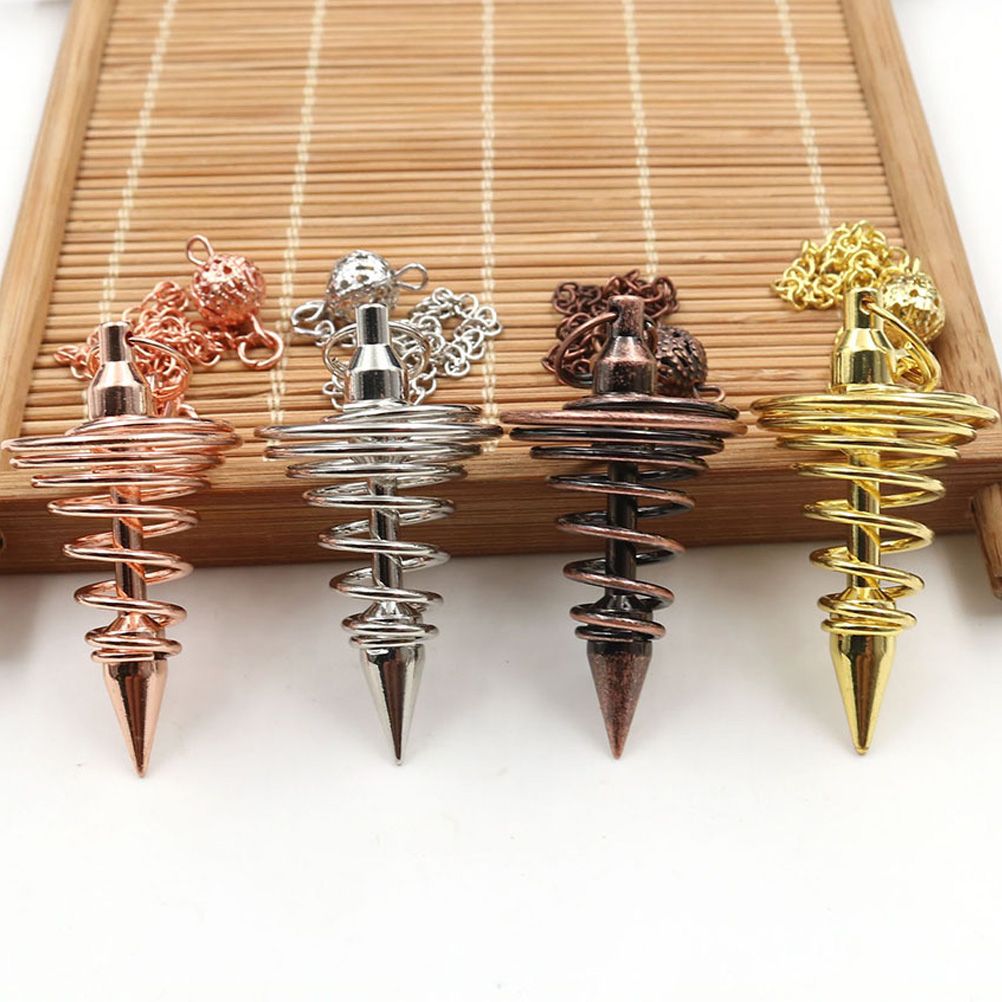 Metal Spiritual Pendulum for Divination Threaded Dowsing Pendulum Healing Pendulum Chain - Image 7