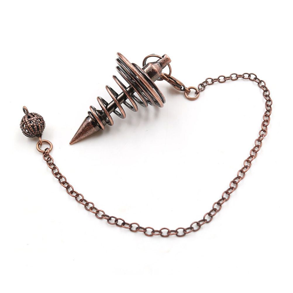 Metal Spiritual Pendulum for Divination Threaded Dowsing Pendulum Healing Pendulum Chain - Image 1