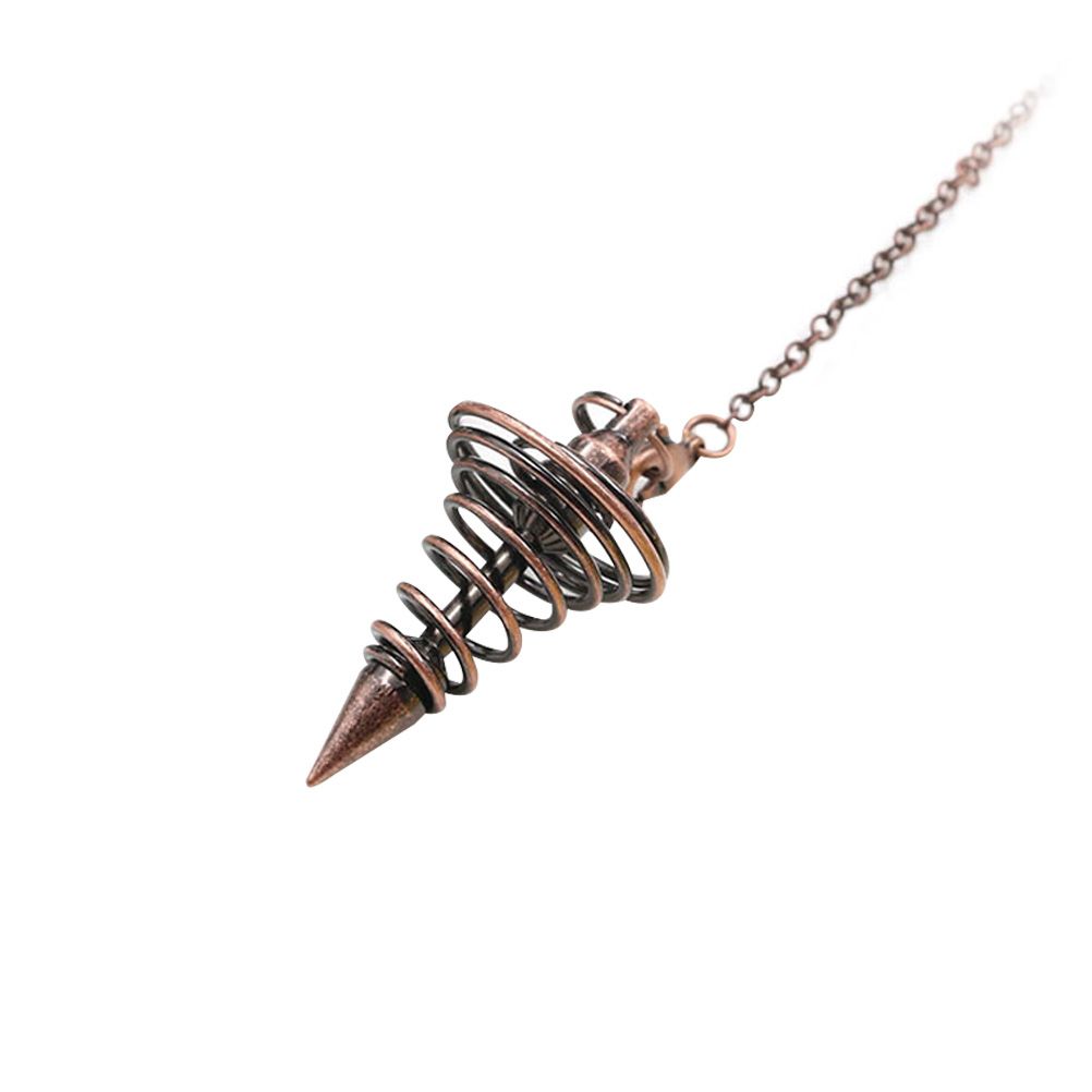 Metal Spiritual Pendulum for Divination Threaded Dowsing Pendulum Healing Pendulum Chain - Image 2