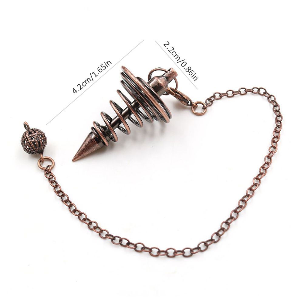 Metal Spiritual Pendulum for Divination Threaded Dowsing Pendulum Healing Pendulum Chain - Image 3