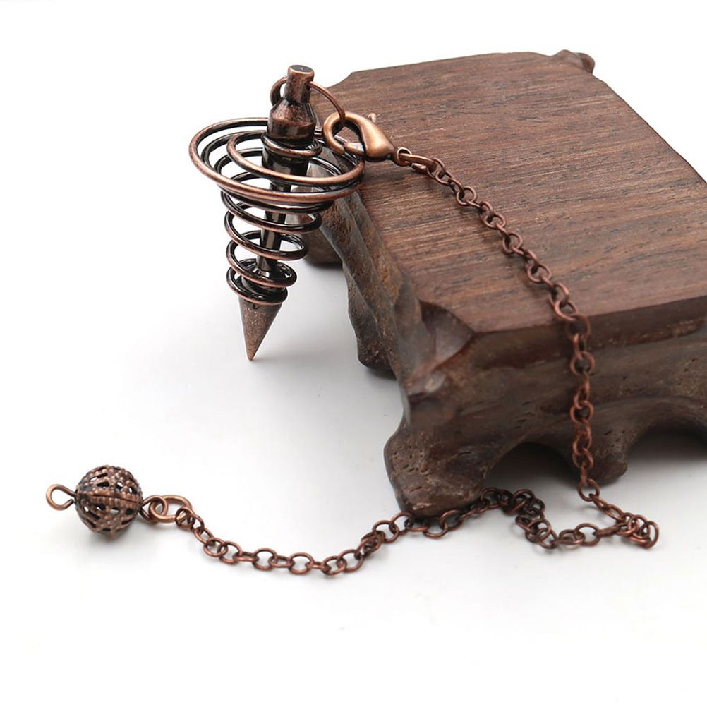 Metal Spiritual Pendulum for Divination Threaded Dowsing Pendulum Healing Pendulum Chain - Image 4