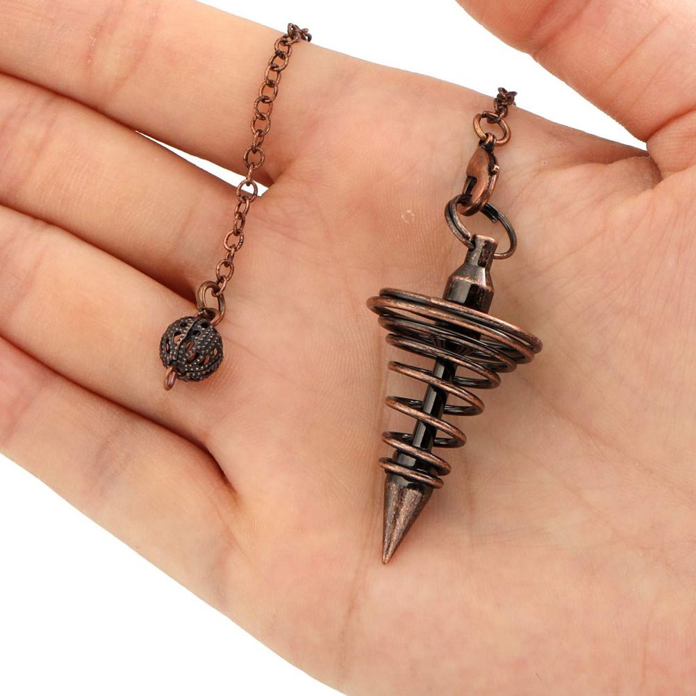 Metal Spiritual Pendulum for Divination Threaded Dowsing Pendulum Healing Pendulum Chain - Image 5
