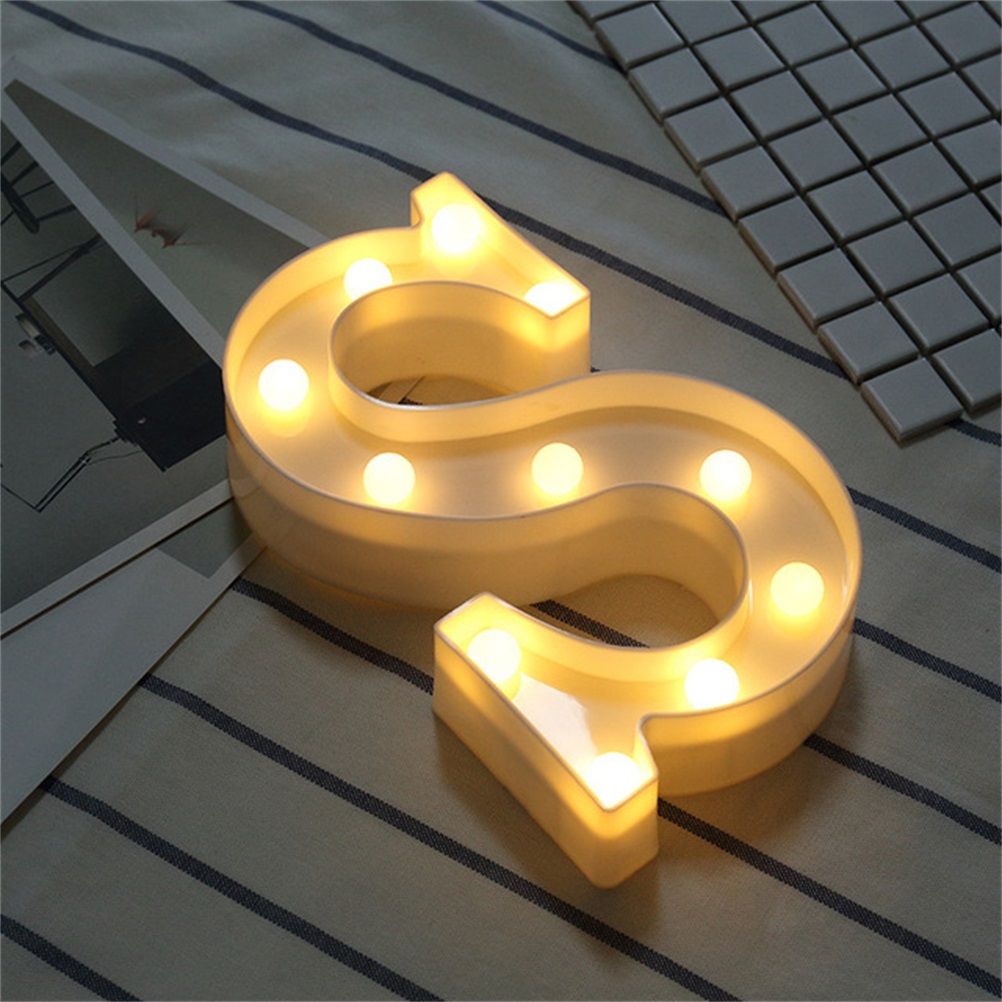 LED 26 Alphabet Letter Number Lights Ampersand Symbol Love Heart Light Up Sign Lamp For Love Wedding Home Party Holiday Bar Decoration - Image 5