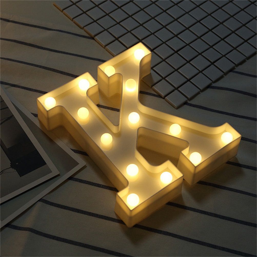 LED 26 Alphabet Letter Number Lights Ampersand Symbol Love Heart Light Up Sign Lamp For Love Wedding Home Party Holiday Bar Decoration - Image 6