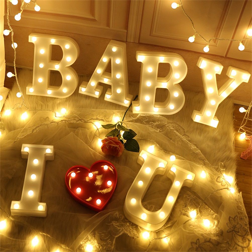 LED 26 Alphabet Letter Number Lights Ampersand and Symbol Love Heart Light Up Sign Lamp For Love Wedding Home Party Holiday Bar Decoration - Image 4