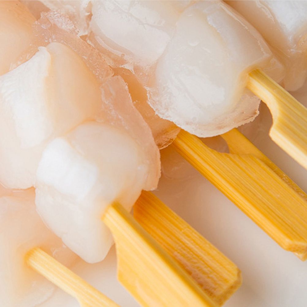 100PCS Barbecue Bamboo Skewers Disposable Bamboo Stick Barbecue Paddle Skewers - Image 4