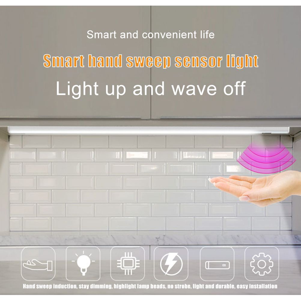 Induction Cabinet Light LED Closet Night Strip Light USB Intelligent Sensor Light Bar - Image 2