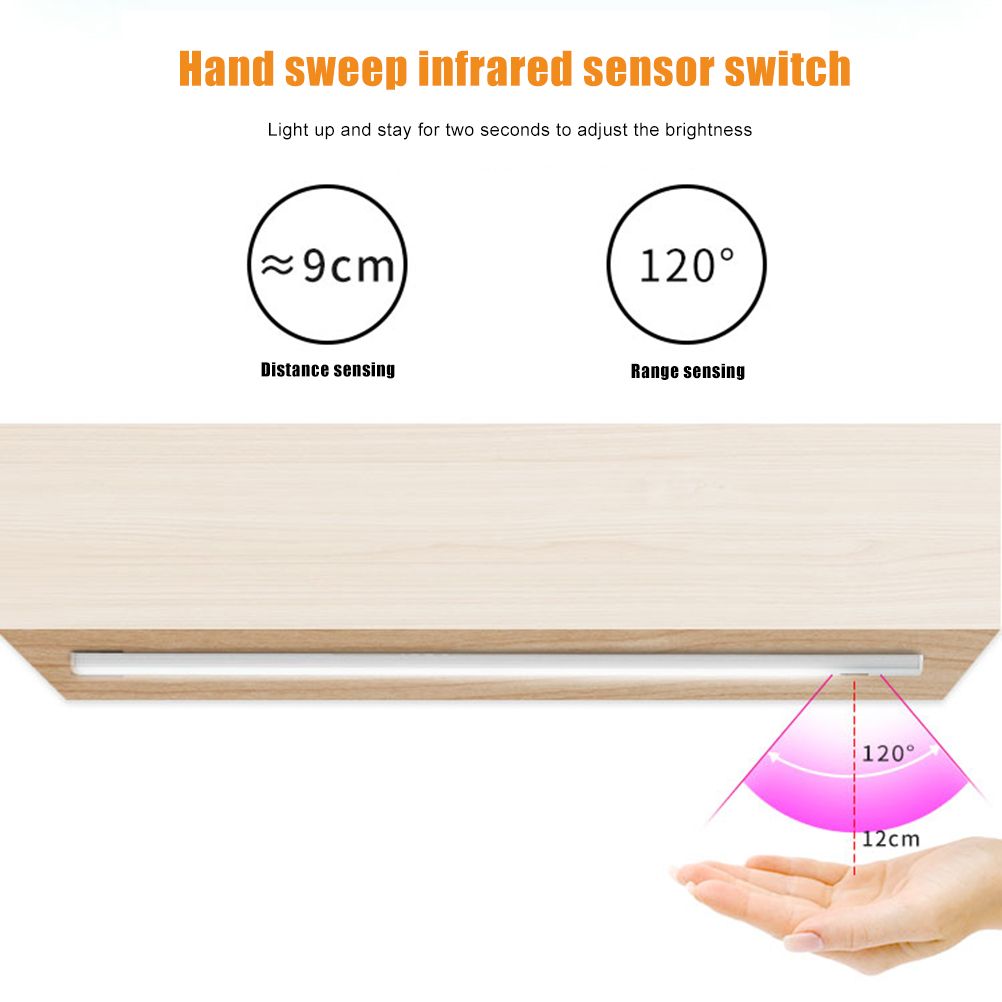Induction Cabinet Light LED Closet Night Strip Light USB Intelligent Sensor Light Bar - Image 3