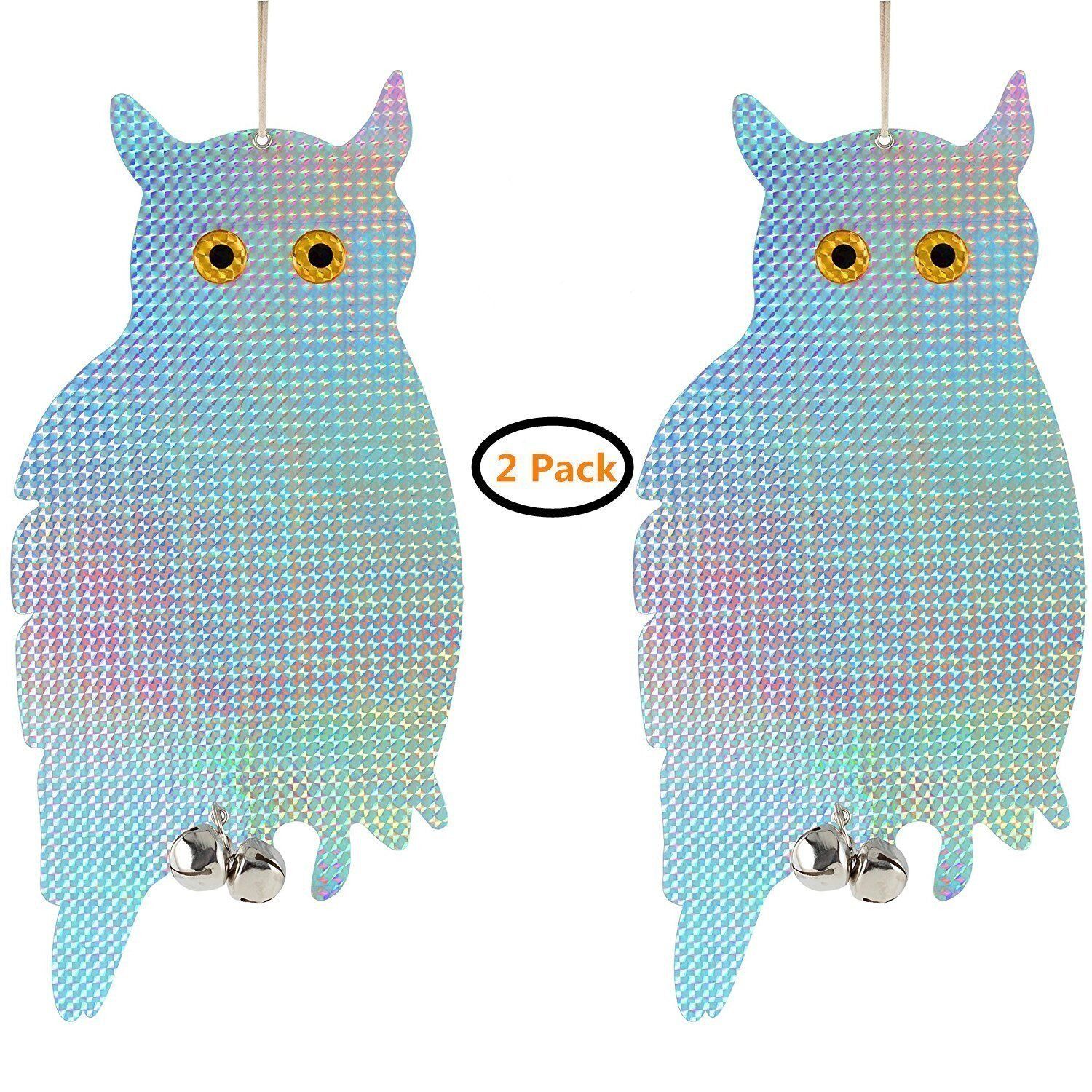Owl Bird Repellent Control Scare Device Holographic Reflective Fake Owl Scares Bird Repellent Garden Supplies - Image 1