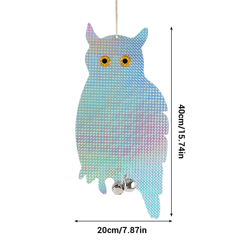 Owl Bird Repellent Control Scare Device Holographic Reflective Fake Owl Scares Bird Repellent Garden Supplies - Image 3