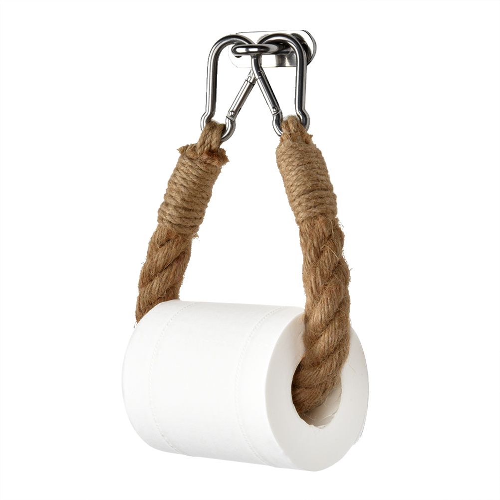 Hemp Rope Toilet Paper Holder Rope Wall Holder for Toilet Paper Towel Holder Bathroom Accessory - Image 1