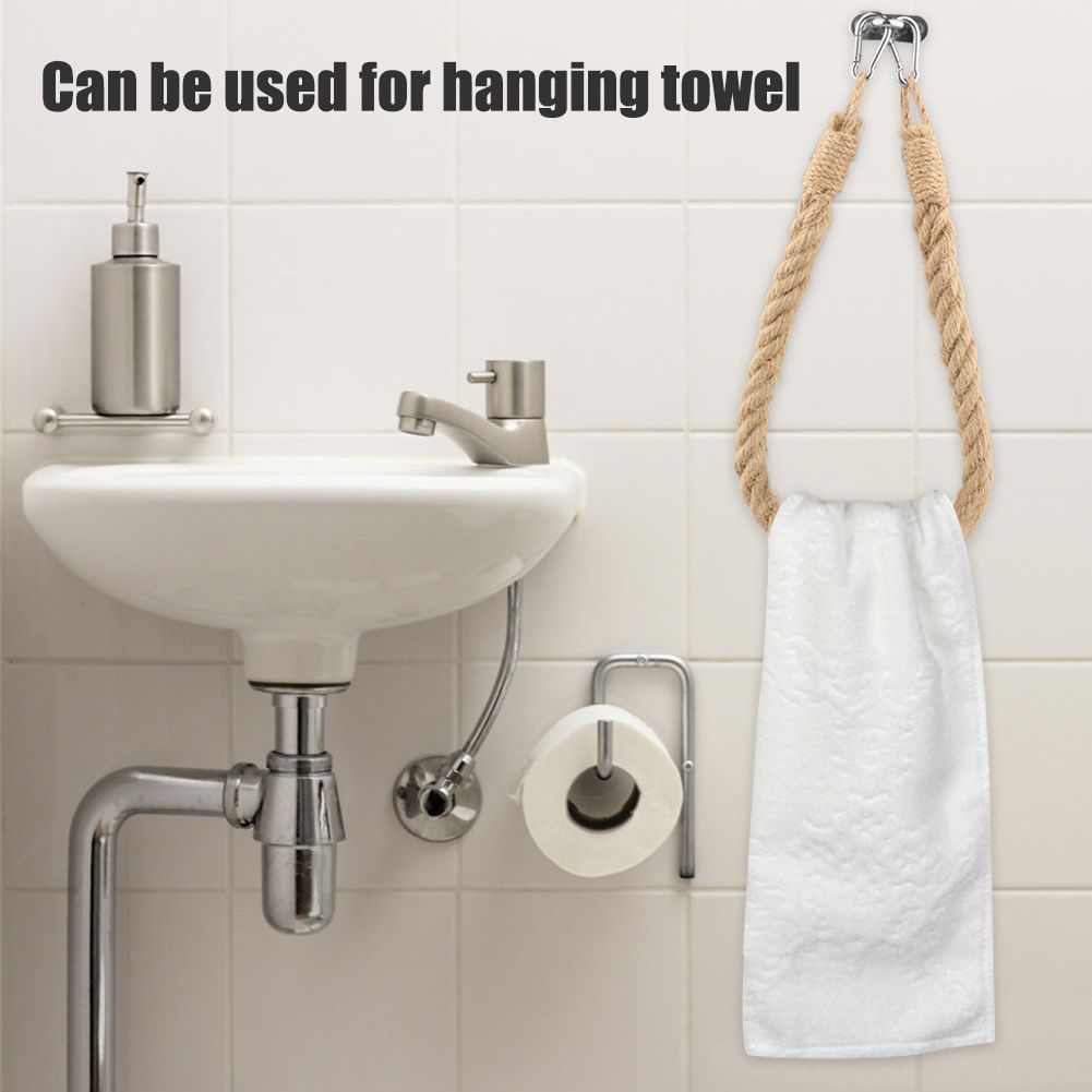 Hemp Rope Toilet Paper Holder Rope Wall Holder for Toilet Paper Towel Holder Bathroom Accessory - Image 7