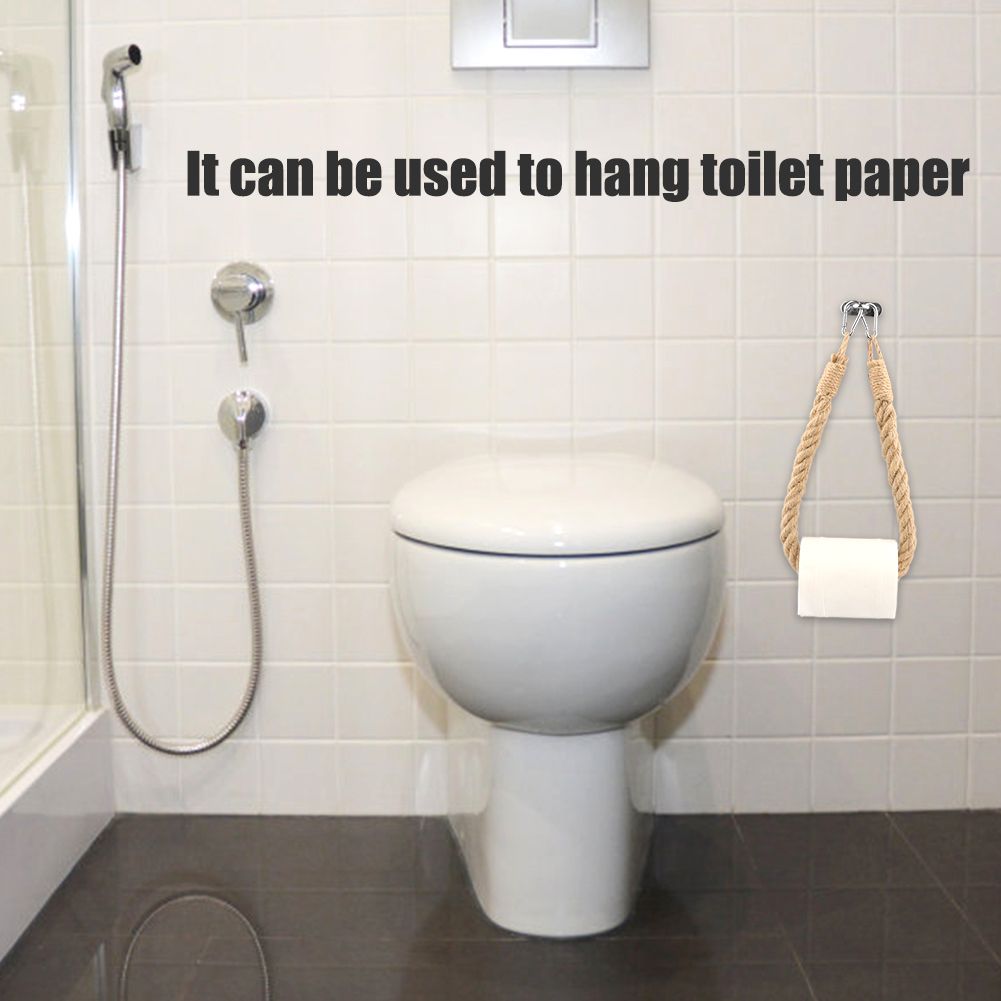 Hemp Rope Toilet Paper Holder Rope Wall Holder for Toilet Paper Towel Holder Bathroom Accessory - Image 8