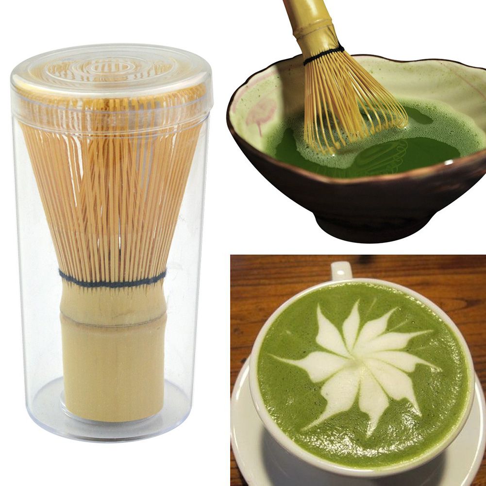 Traditional Bamboo Matcha Green Tea Powder Whisk Chasen Brush Tool - Image 5