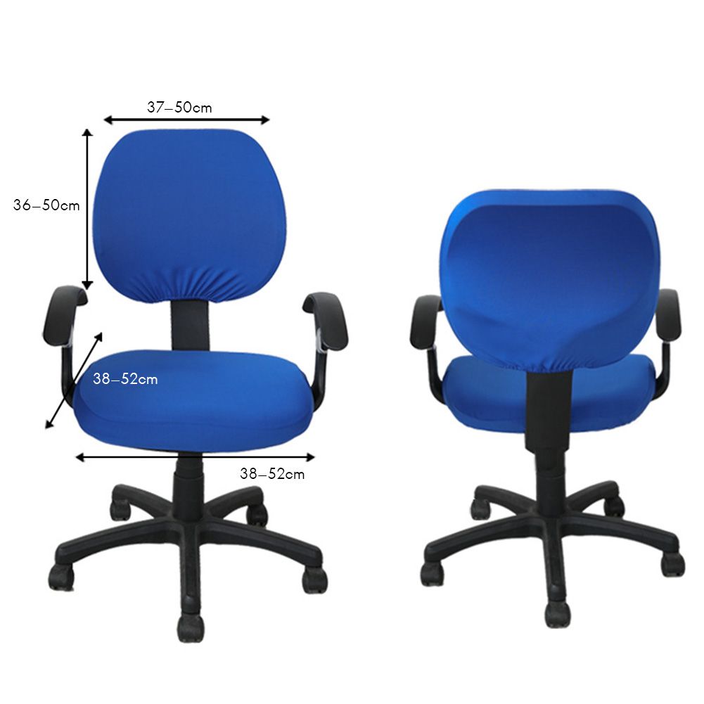 2 Pcs Universal Computer Office Chair Backrest Cover Protective Stretchable Rotating Drafting Chair Slipcover - Image 2