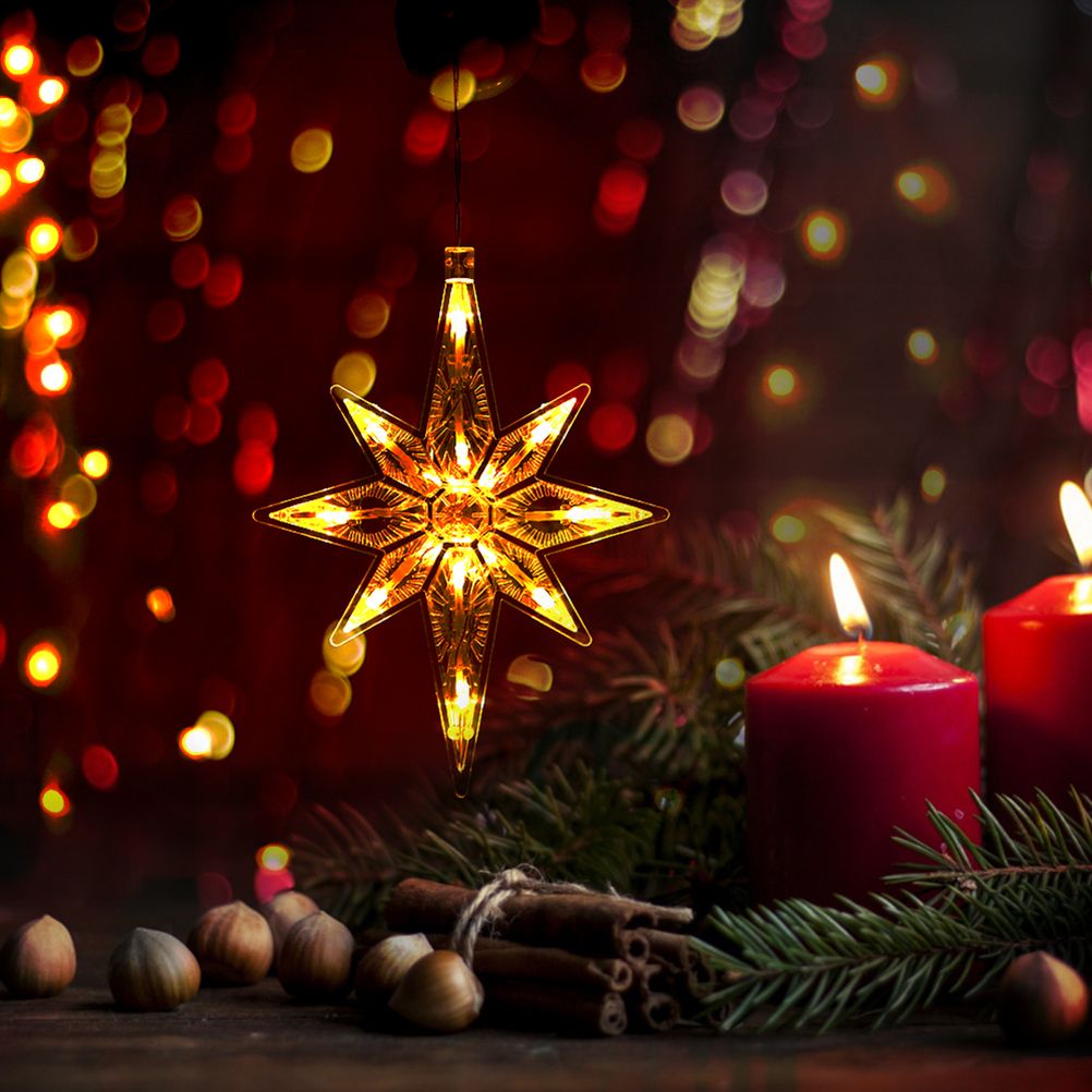 Window Sucker Holiday Lamp LED Christmas Trees Deer Bell Star Santa Hanging Garland Light Wall Decorative - Image 7