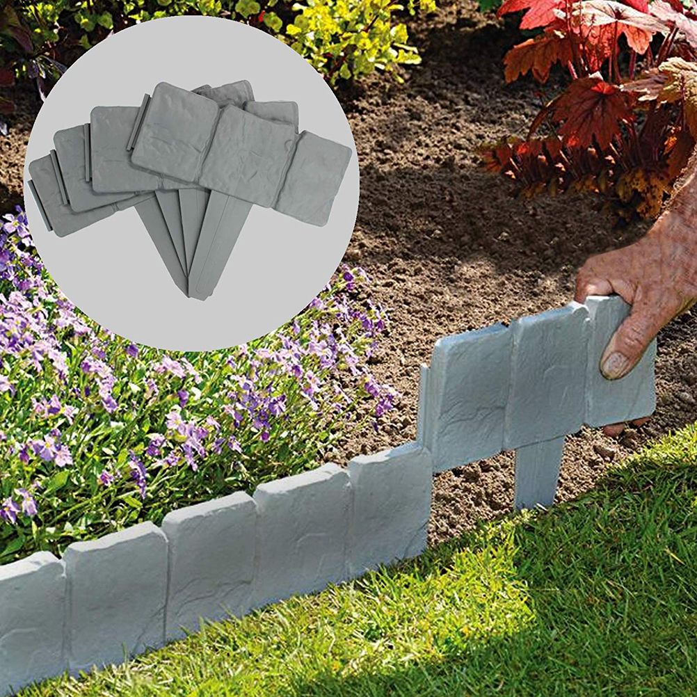 20pcs Landscape Edging Border Plastic Garden Fence Lawn Decorative Border - Image 1