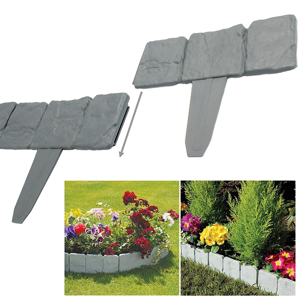 20pcs Landscape Edging Border Plastic Garden Fence Lawn Decorative Border - Image 6