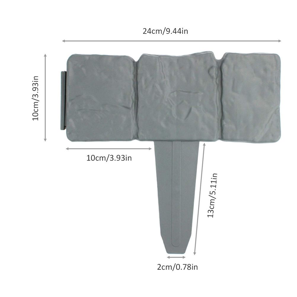 10pcs Landscape Edging Border Plastic Garden Fence Lawn Decorative Border - Image 5