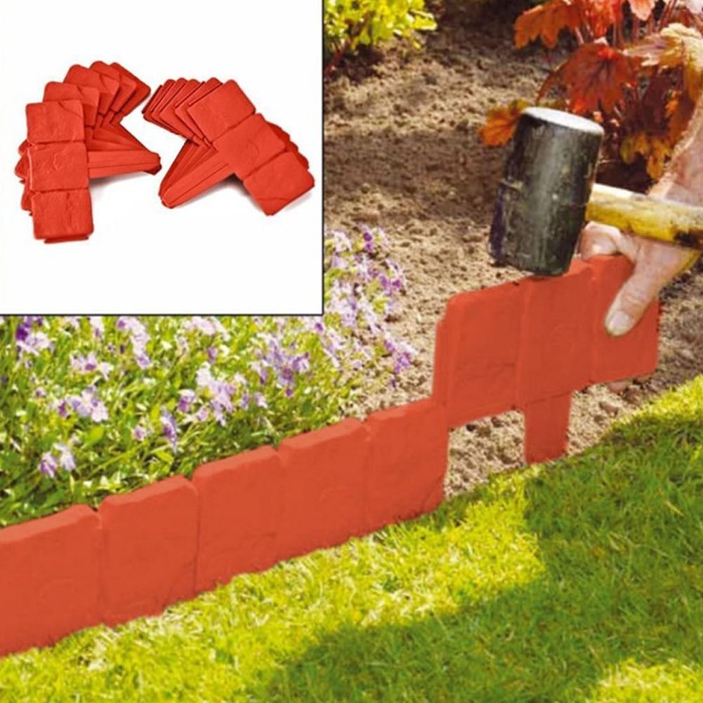 20pcs Landscape Edging Border Plastic Garden Fence Lawn Decorative Border - Image 1