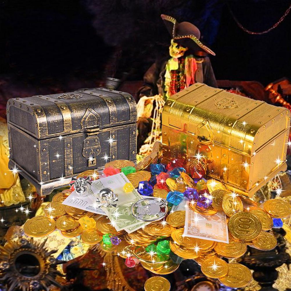 Plastic Pirate Treasure Box Jewelry Storage Box Organizer Makeup Gift Box Candy Box - Image 3